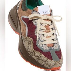 GUCCI Women's GG Rhyton Low mixed media Top Sneakers
